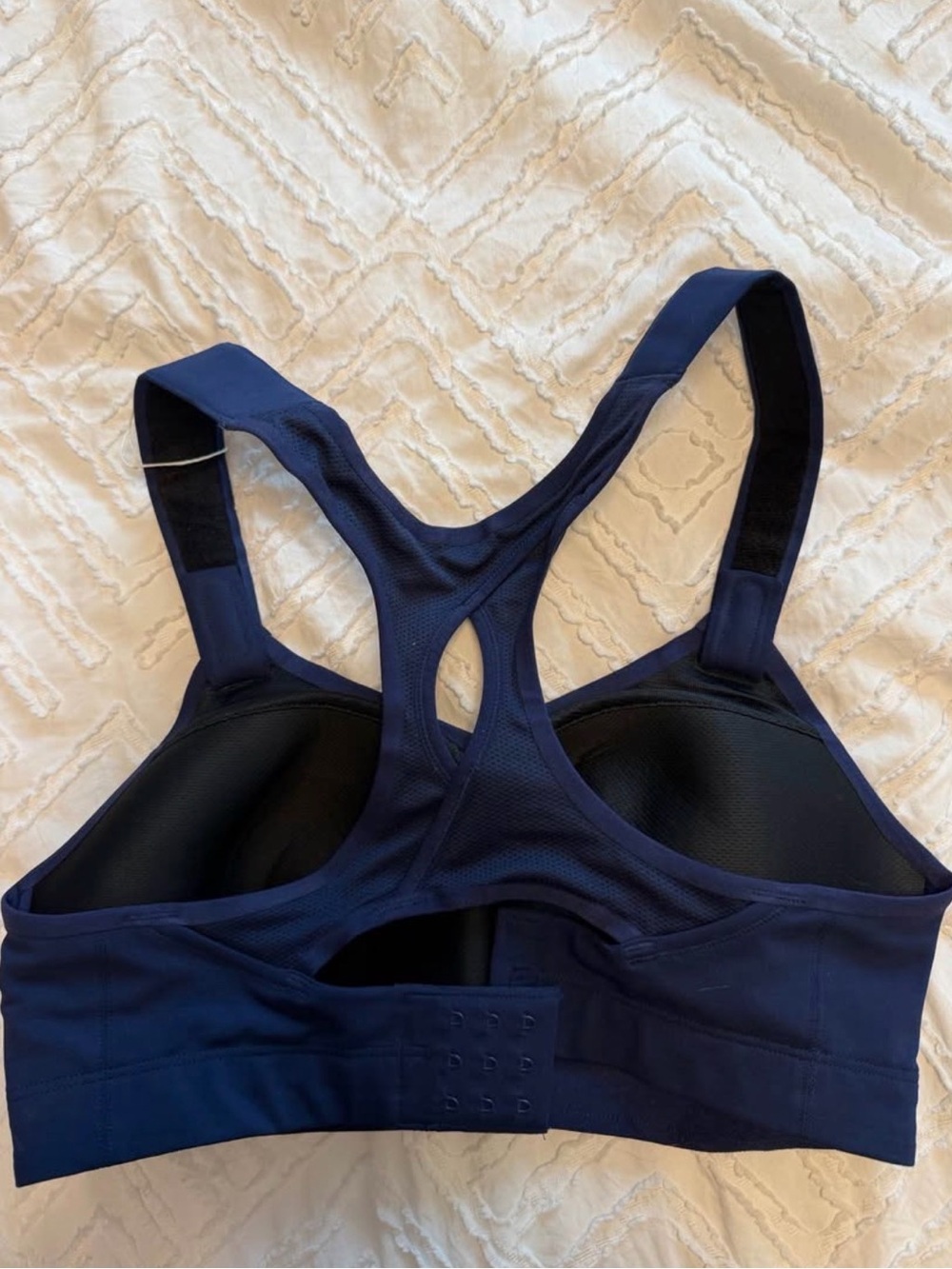 NWOT - Brooks Navy Racerback High-Support Sports Bra, Size 34C - Picture 2 of 5